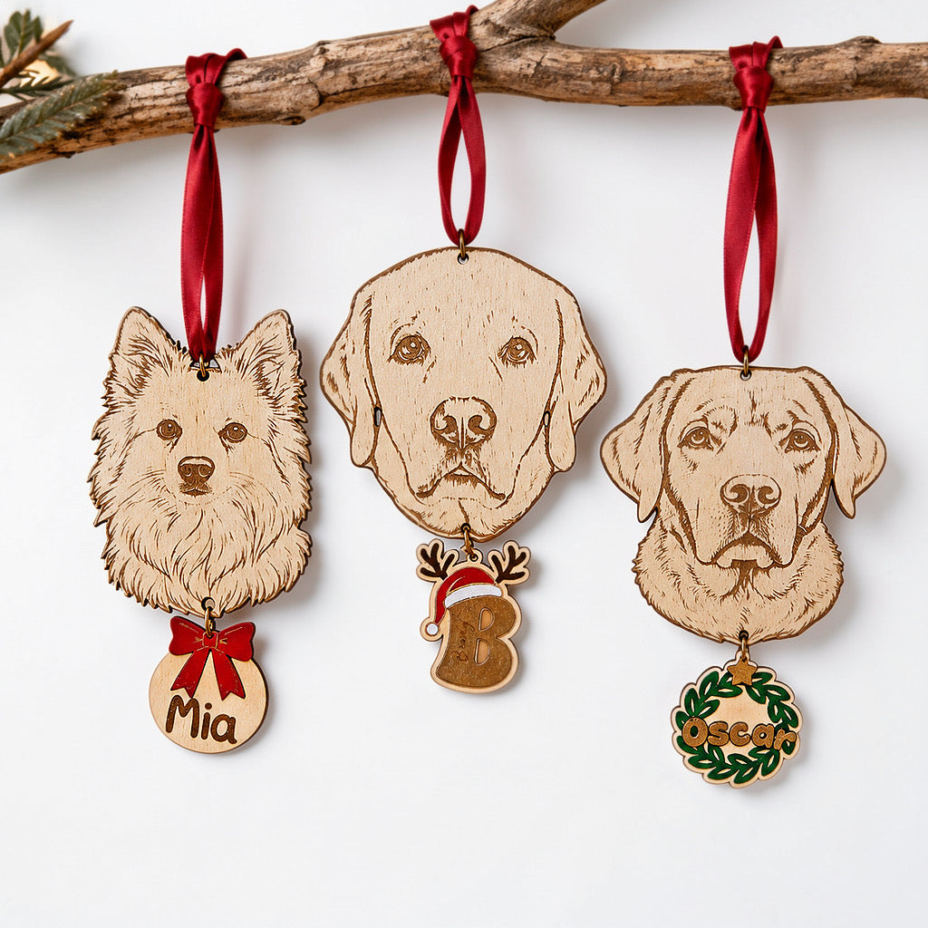 Personalisierter Hunde-Weihnachtsanhänger