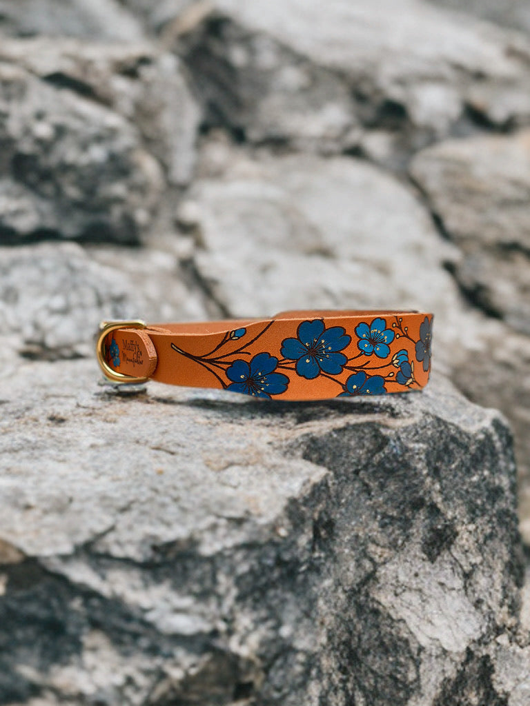 Cherry Blossom Blau/Gold