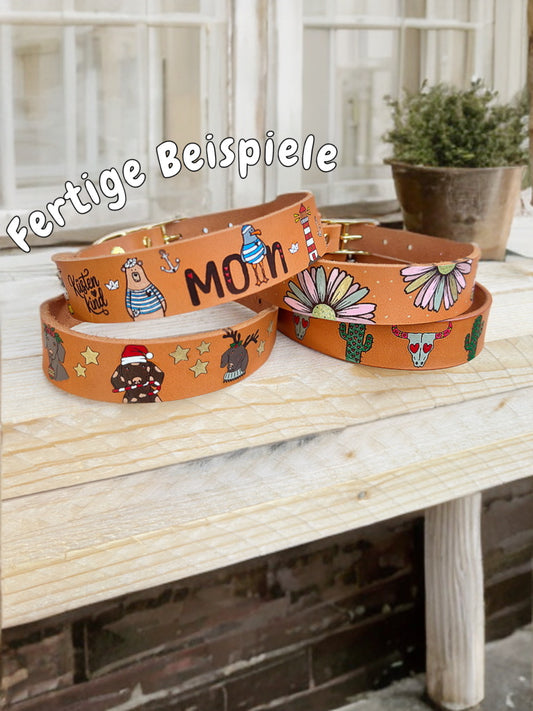 Bemalte Lederhalsänder Wanna Do‘s